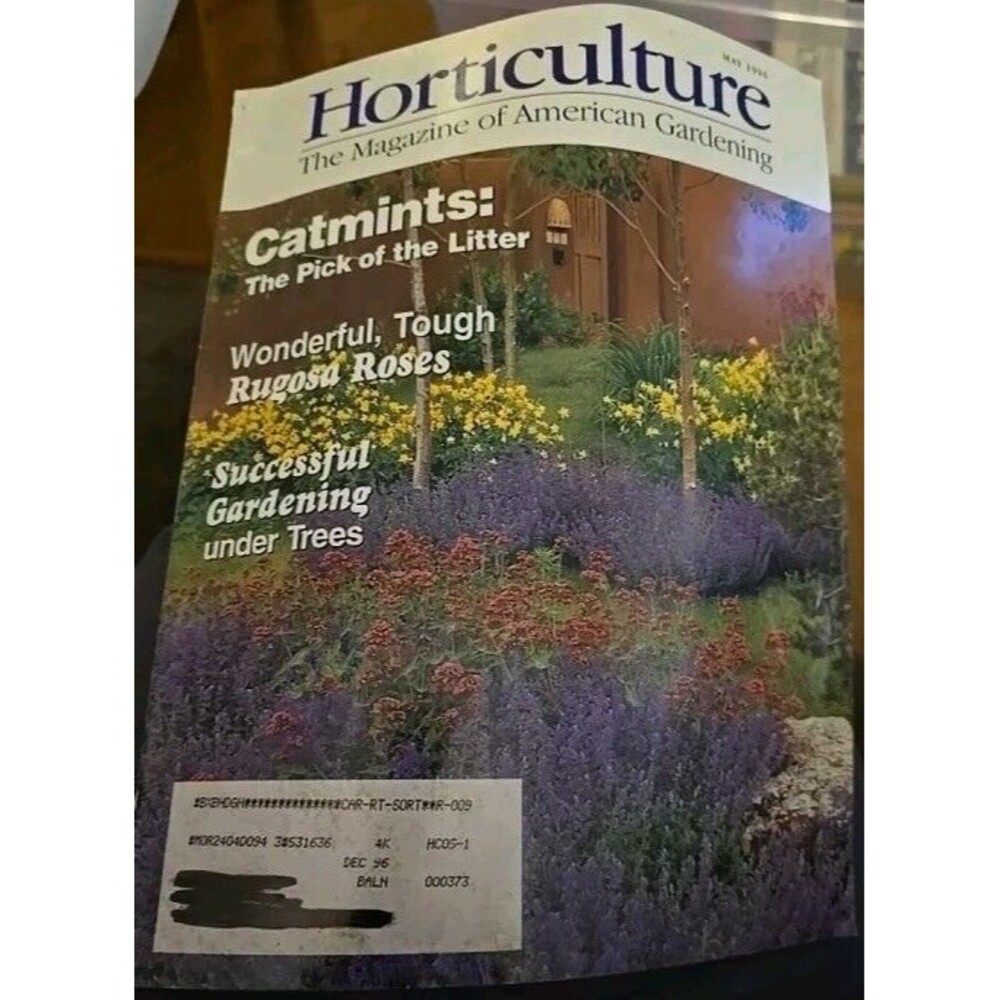May 1996 HORTICULTURE Catmints